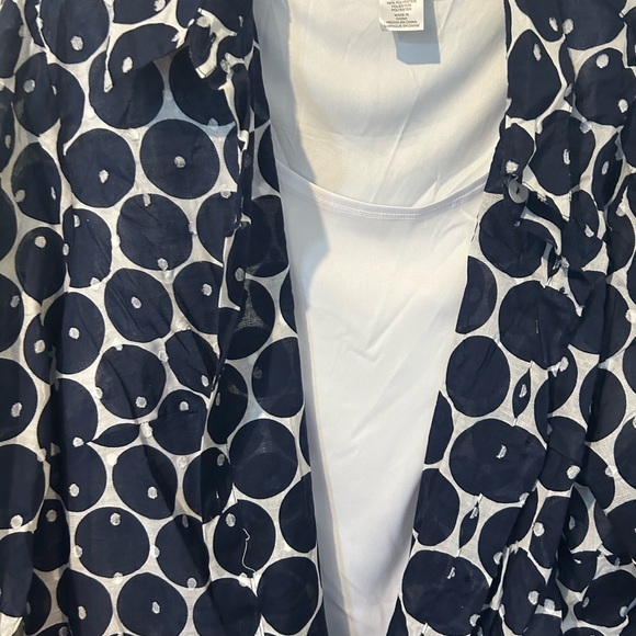 Alfred Dunner NWT 2PC Navy/White Blouse Set - Picture 6 of 7